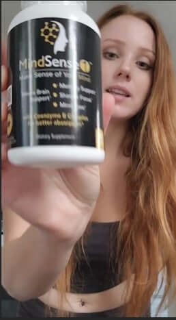 Testimonial of MindSense1-Lady Holding Bottle