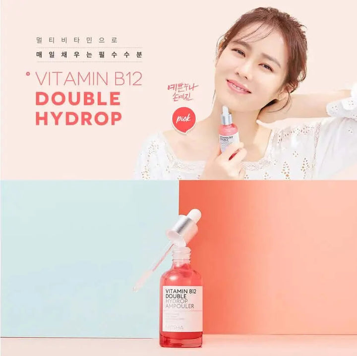 Vitamin B12 Double Hydrop Ampouler 40ml Vitamin C Serum Moisturize Facial Essence Anti Aging Face Cream