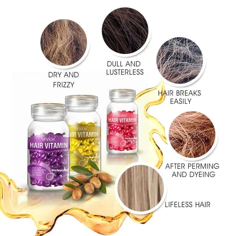 Keratin Complex Oil Hair Care Repair Damaged Hair Serum Anti-Loss Moroccan Hair Oil hair capsules