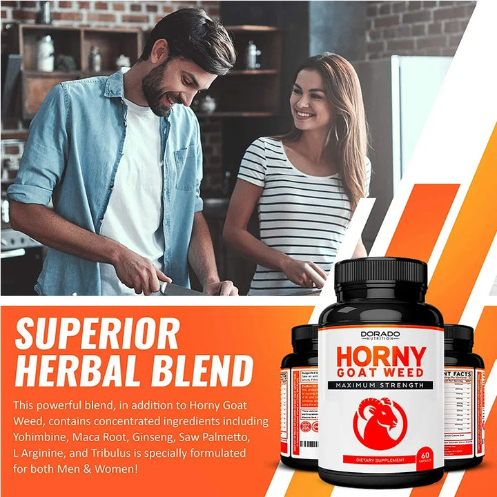 Men's energy supplement - suitable for muscle building, replenishing energy, endurance and motivation - sports supplement