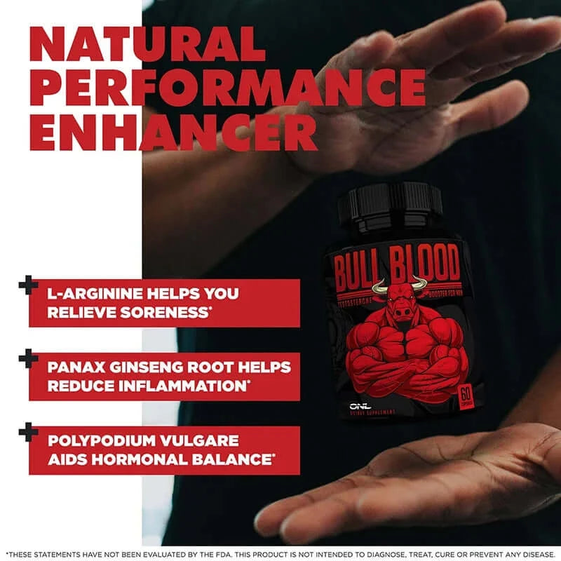 Men's Daily Energy Supplement for Male Muscle Growth Helps Improve Strength and Endurance