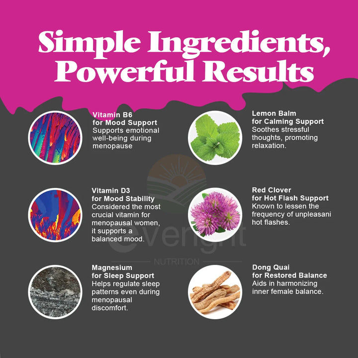 Menopause Supplement for Women - Multibenefit Menopause Health Hormone Balance, Night Sweats Mood  -Various Herbal Extract Pills