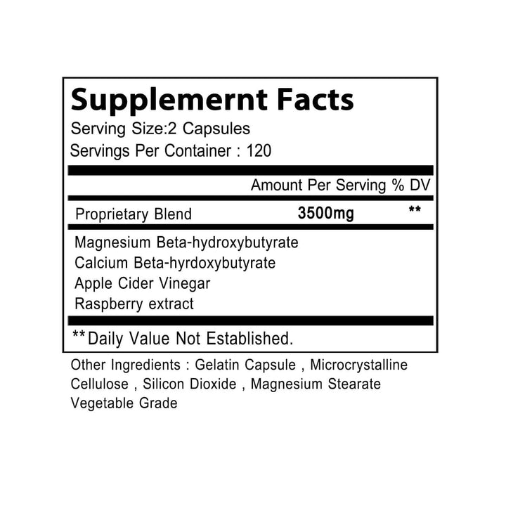 keto supplement, dietary supplement, with garcinia cambogia extract