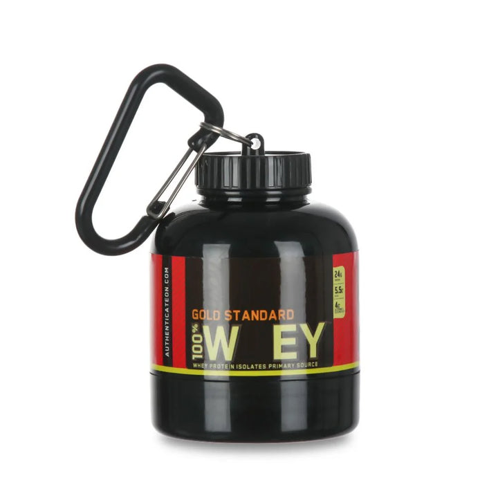 Protein Powder Container Pill Organizer Protein Keychain Sport Nutrition Water Bottle Sport Whey Protein Key Chain Supplement