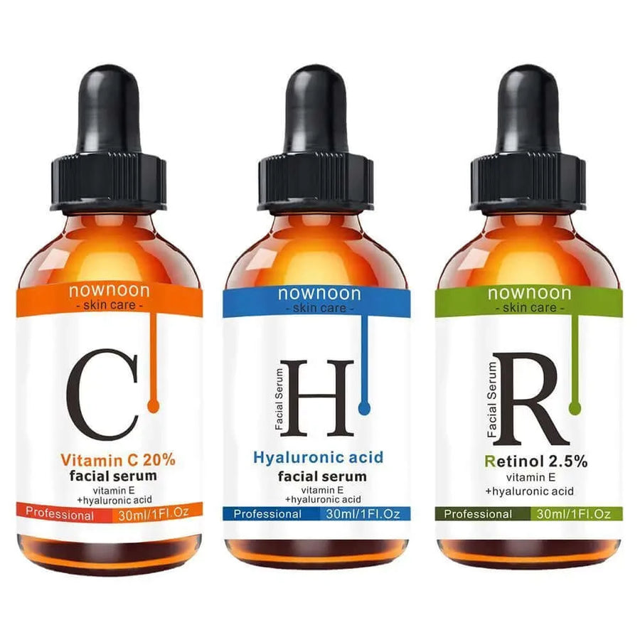 Vitamin C Serum, Hyaluronic Acid Serum And Retinol Serum Facial Serum Anti Wrinkle Remove Dark Spots Whitening Facial