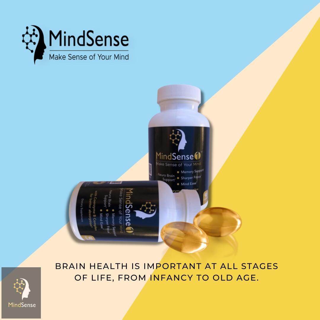 MindSense1 Premium Nootropic Brain Supplement - Brain Health is important in all stages of life